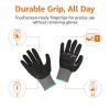 imageAmazon Basics Cut Level A2 Abrasion ANSI Level A4 Impact Protection Gloves with Touch Screen Friendly 15G Sandy Nitrile Palm Pack of 100 Pairs Black Size XXSmallLarge