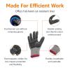 imageAmazon Basics Cut Level A2 Abrasion ANSI Level A4 Impact Protection Gloves with Touch Screen Friendly 15G Sandy Nitrile Palm Pack of 100 Pairs Black Size XXSmallXXSmall