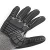 imageAmazon Basics Cut Level A2 Abrasion ANSI Level A4 Impact Protection Gloves with Touch Screen Friendly 15G Sandy Nitrile Palm Pack of 100 Pairs Black Size XXSmallXXLarge