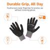 imageAmazon Basics Cut Level A2 Abrasion ANSI Level A4 Impact Protection Gloves with Touch Screen Friendly 15G Sandy Nitrile Palm Pack of 100 Pairs Black Size XXSmall3XLarge