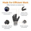 imageAmazon Basics Cut Level A2 Abrasion ANSI Level A4 Impact Protection Gloves with Touch Screen Friendly 15G Sandy Nitrile Palm Pack of 100 Pairs Black Size XXSmallXSmall