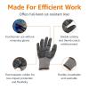 imageAmazon Basics Cut Level A2 Abrasion ANSI Level A4 Impact Protection Gloves with Touch Screen Friendly 15G Sandy Nitrile Palm Pack of 100 Pairs Black Size XXSmallXLarge
