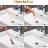 imageAmazon Basics Drain Clog Remover Tool Includes 5 Plastic and 1 Stainless Drain Snakes Effectively Clean Hair and Other Clog for Toilet Kitchen Sink Bathroom Tub 6 Pack
