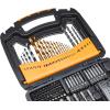 imageAmazon Basics Drill ampamp Driver Multi Bit Set Alloy Steel Wood Straight Drill Bits for Metal Wood Plastic Masonry with Storage Case 100Piece