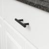 imageAmazon Basics Euro Bar Cabinet Handle 12inch Diameter 538 in Length 3 in Hole Center Flat Black Pack of 10 AB1500FB10Flat Black