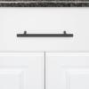 imageAmazon Basics Euro Bar Cabinet Handle 12inch Diameter 538 in Length 3 in Hole Center Flat Black Pack of 10 AB1500FB10Flat Black