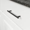 imageAmazon Basics Euro Bar Cabinet Handle 12inch Diameter 538 in Length 3 in Hole Center Flat Black Pack of 10 AB1500FB10Flat Black