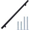 imageAmazon Basics Euro Bar Cabinet Handle 12inch Diameter 538 in Length 3 in Hole Center Flat Black Pack of 10 AB1500FB10Flat Black
