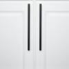 imageAmazon Basics Euro Bar Cabinet Handle 12inch Diameter 538 in Length 3 in Hole Center Flat Black Pack of 10 AB1500FB10Flat Black