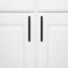 imageAmazon Basics Euro Bar Cabinet Handle 12inch Diameter 538 in Length 3 in Hole Center Flat Black Pack of 10 AB1500FB10Flat Black