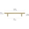 imageAmazon Basics Euro Bar Cabinet Handle 12inch Diameter 538 in Length 3 in Hole Center Flat Black Pack of 10 AB1500FB10Golden Champagne