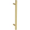 imageAmazon Basics Euro Bar Cabinet Handle 12inch Diameter 538 in Length 3 in Hole Center Flat Black Pack of 10 AB1500FB10Golden Champagne