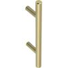 imageAmazon Basics Euro Bar Cabinet Handle 12inch Diameter 538 in Length 3 in Hole Center Flat Black Pack of 10 AB1500FB10Golden Champagne