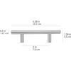imageAmazon Basics Euro Bar Cabinet Handle 12inch Diameter 538 in Length 3 in Hole Center Flat Black Pack of 10 AB1500FB10Satin Nickel