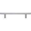 imageAmazon Basics Euro Bar Cabinet Handle 12inch Diameter 538 in Length 3 in Hole Center Flat Black Pack of 10 AB1500FB10Satin Nickel