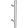 imageAmazon Basics Euro Bar Cabinet Handle 12inch Diameter 538 in Length 3 in Hole Center Flat Black Pack of 10 AB1500FB10Satin Nickel