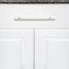 imageAmazon Basics Euro Bar Cabinet Handle 12inch Diameter 538 in Length 3 in Hole Center Flat Black Pack of 10 AB1500FB10Satin Nickel