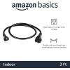 imageAmazon Basics Extension Cord 3 Ft 3 Prong Outlet Extender Indoor Extension Cord 13 Amps 125V BlackBlack