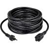 imageAmazon Basics Extension Cord 3 Ft 3 Prong Outlet Extender Indoor Extension Cord 13 Amps 125V BlackBlack