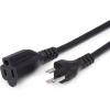 imageAmazon Basics Extension Cord 3 Ft 3 Prong Outlet Extender Indoor Extension Cord 13 Amps 125V BlackBlack