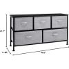 imageAmazon Basics Extra Wide Fabric 5Drawer Storage Organizer Unit for Closet BronzeBlack