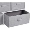 imageAmazon Basics Extra Wide Fabric 5Drawer Storage Organizer Unit for Closet BronzeWhite