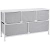 imageAmazon Basics Extra Wide Fabric 5Drawer Storage Organizer Unit for Closet BronzeWhite