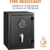 imageAmazon Basics Fire Resistant Security Safe with Programmable Electronic Keypad Secure Valuables and Important Documents 1693quotW x 138quotD x 2598quotH 21 Cubic Feet Black124 Cubic Feet