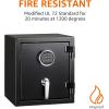imageAmazon Basics Fire Resistant Security Safe with Programmable Electronic Keypad Secure Valuables and Important Documents 1693quotW x 138quotD x 2598quotH 21 Cubic Feet Black083 Cubic Feet