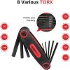 imageAmazon Basics Folding Hex Key Set Metric SAE and Star Sizes 3Pack