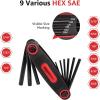 imageAmazon Basics Folding Hex Key Set Metric SAE and Star Sizes 3Pack