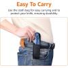 imageAmazon Basics Folding Utility Knife Lightweight Aluminum Body RedLight Blue