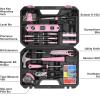 imageAmazon Basics Household Tool Kit With Storage Case 142 Piece Turquoise 1339 x 925 x 295 inchPink