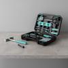 imageAmazon Basics Household Tool Kit With Storage Case 142 Piece Turquoise 1339 x 925 x 295 inchTurquoise