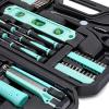 imageAmazon Basics Household Tool Kit With Storage Case 142 Piece Turquoise 1339 x 925 x 295 inchTurquoise