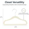imageAmazon Basics Kids Velvet NonSlip Clothes Hangers for Infant and Toddler 116 in for baby clothes Pack of 50 BlushBeige