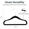 imageAmazon Basics Kids Velvet NonSlip Clothes Hangers for Infant and Toddler 116 in for baby clothes Pack of 50 BlushBlack