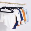 imageAmazon Basics Kids Velvet NonSlip Clothes Hangers for Infant and Toddler 116 in for baby clothes Pack of 50 BlushBlack