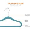 imageAmazon Basics Kids Velvet NonSlip Clothes Hangers for Infant and Toddler 116 in for baby clothes Pack of 50 BlushBlue