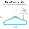 imageAmazon Basics Kids Velvet NonSlip Clothes Hangers for Infant and Toddler 116 in for baby clothes Pack of 50 BlushBlue