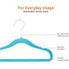 imageAmazon Basics Kids Velvet NonSlip Clothes Hangers for Infant and Toddler 116 in for baby clothes Pack of 50 BlushBlue