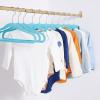 imageAmazon Basics Kids Velvet NonSlip Clothes Hangers for Infant and Toddler 116 in for baby clothes Pack of 50 BlushBlue