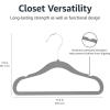 imageAmazon Basics Kids Velvet NonSlip Clothes Hangers for Infant and Toddler 116 in for baby clothes Pack of 50 BlushGray