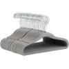 imageAmazon Basics Kids Velvet NonSlip Clothes Hangers for Infant and Toddler 116 in for baby clothes Pack of 50 BlushGray