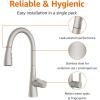 imageAmazon Basics Kitchen Faucet PullDown Sink with Fast Mount Chrome Finish 1PackSpotfree Stainless
