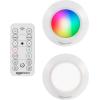 imageAmazon Basics LED Puck Lights Color Changing Battery Operated IR Remote 40 Lumens 2 Pack Wireless Stick on Lights Under Cabinet Lighting Ideal for Closets and More WhiteMotion Sensor Puck Light with IR Remote
