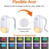 imageAmazon Basics LED Puck Lights Color Changing Battery Operated IR Remote 40 Lumens 2 Pack Wireless Stick on Lights Under Cabinet Lighting Ideal for Closets and More WhiteNight Light