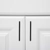 imageAmazon Basics Modern Square Cabinet Pull Handle 539inch Length 5inch Hole Center Golden Champagne 10packFlat Black