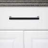 imageAmazon Basics Modern Square Cabinet Pull Handle 539inch Length 5inch Hole Center Golden Champagne 10packFlat Black