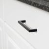 imageAmazon Basics Modern Square Cabinet Pull Handle 539inch Length 5inch Hole Center Golden Champagne 10packFlat Black